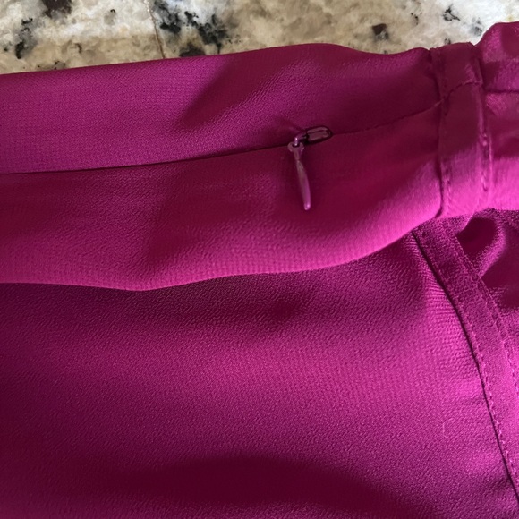 Ann Taylor Plum Fuschia Sheer Top with Cami Attached - Picture 4 of 8